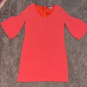 Orange Bell Sleeve Dress